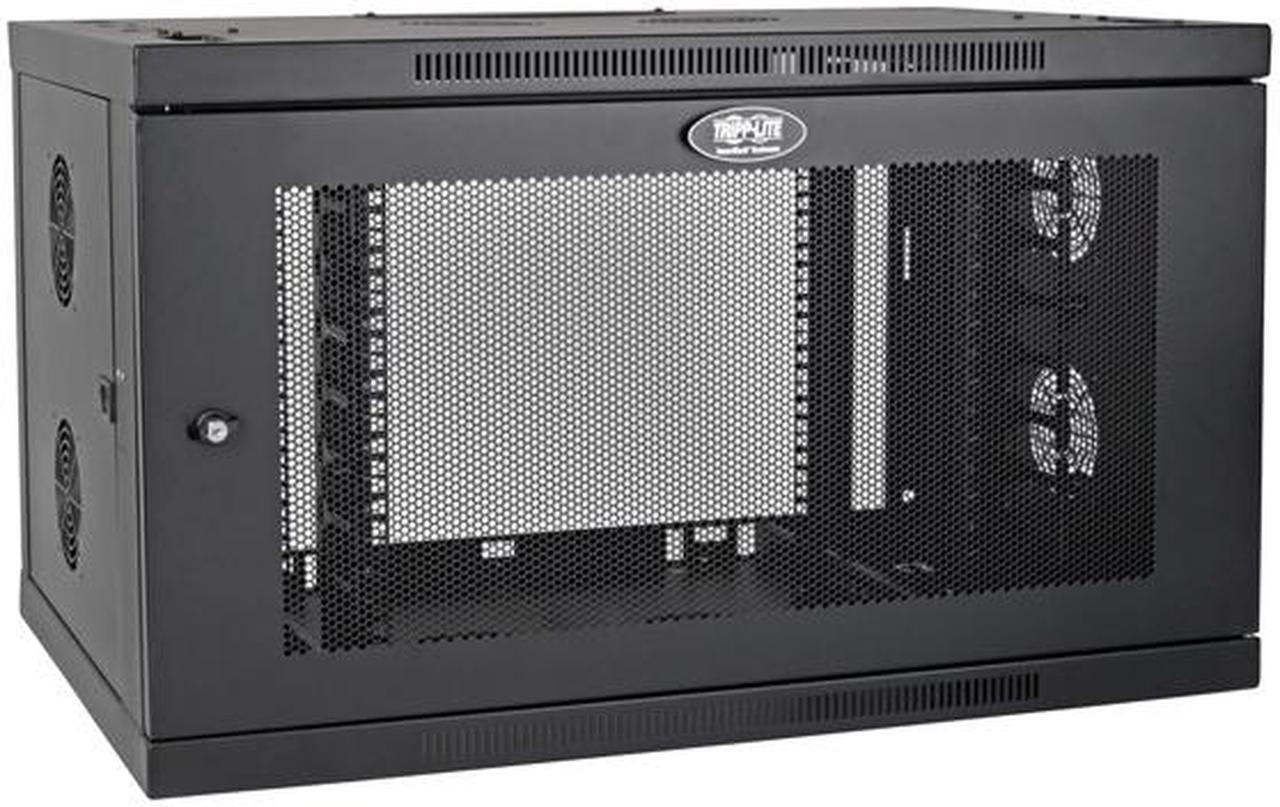 Alt view image 2 of 7 - Tripp Lite 9U Wall Mount Server Rack Enclosure, Server Cabinet with Cable Management, Switch-Depth up to 20.5", Wide (SRW9UDPVRT)