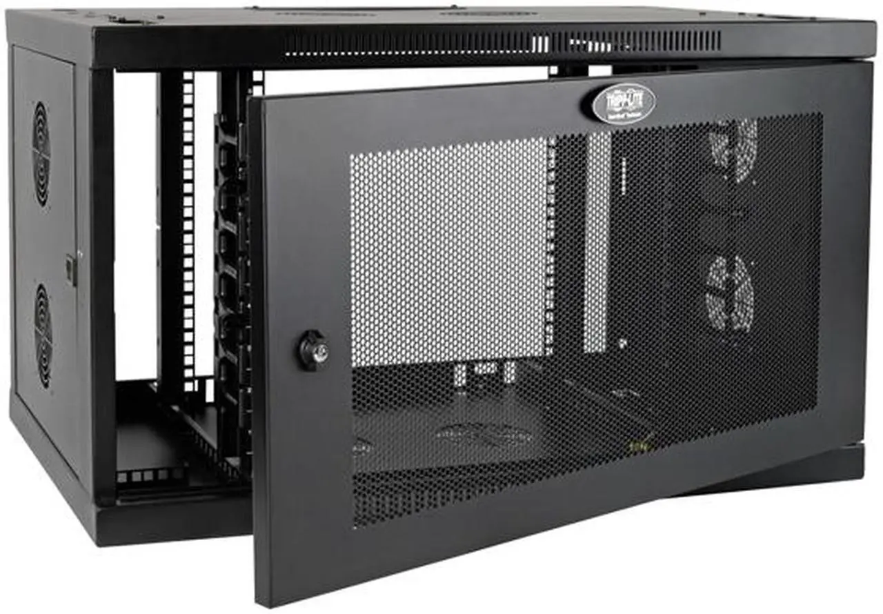 Alt view image 3 of 7 - Tripp Lite 9U Wall Mount Server Rack Enclosure, Server Cabinet with Cable Management, Switch-Depth up to 20.5", Wide (SRW9UDPVRT)