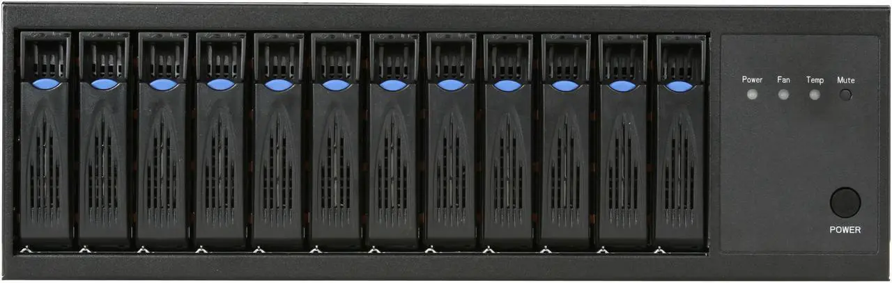 Alt view image 2 of 7 - Habey DS-1280 12 3.5" Drive Bays One 12.0 Gbps Mini SAS (SFF 8088) connector 3U 12-bay SAS Expander Direct Attached SAS/SATA JBOD Storage Array
