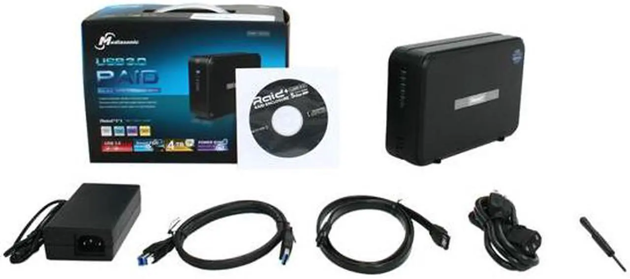 Alt view image 5 of 5 - Mediasonic HUR1-SU3S2 2-Bay RAID 0/1/Single USB 3.0/eSATA 3.5" SATA HDD Enclosure