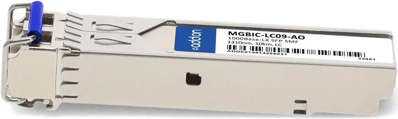 Alt view image 2 of 8 - Enterasys® MGBIC-LC09 Compatible TAA 1000Base-LX SFP Transceiver (SMF, 1310nm, 10km, LC, DOM)
