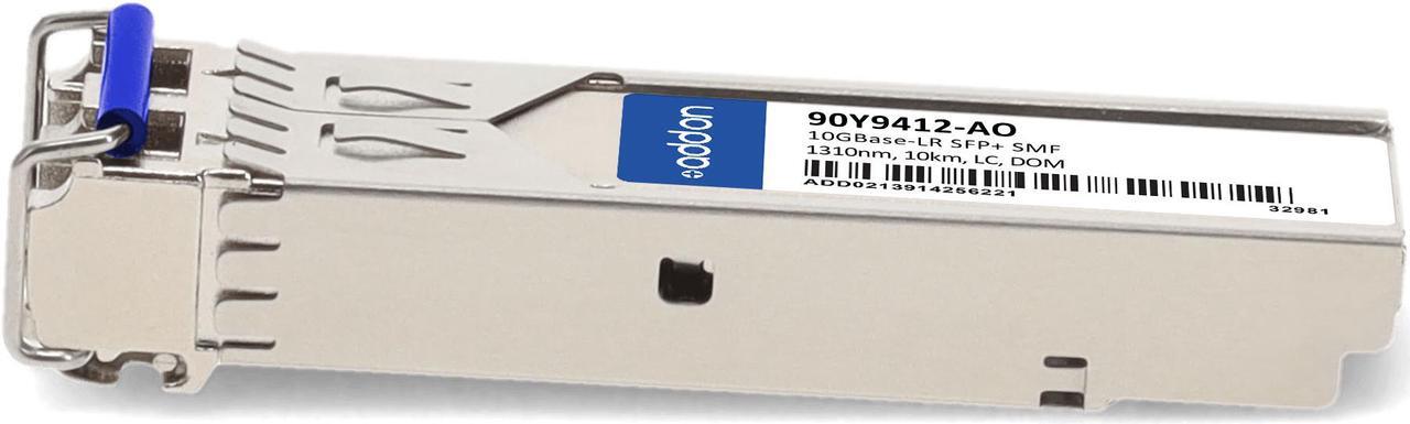 Alt view image 2 of 8 - IBM® 90Y9412 Compatible TAA 10GBase-LR SFP+ Transceiver (SMF, 1310nm, 10km, LC, DOM)