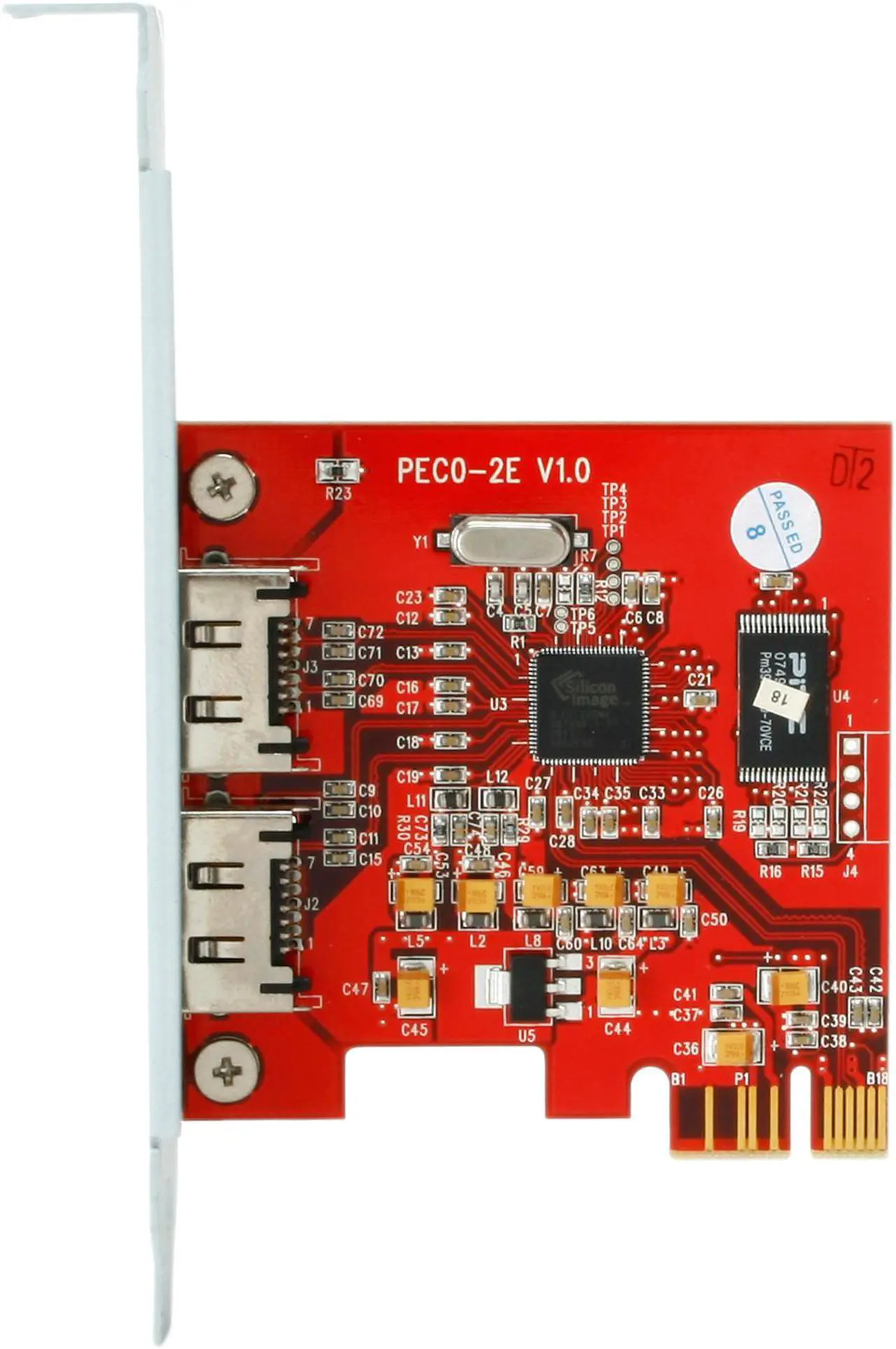 Alt view image 3 of 5 - SNT SNT-PCIX Card Silicon Image 3132 SATA II PCI Express 2 x eSATA Port Multiplier RAID Controller Card