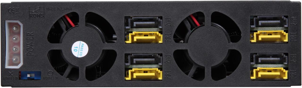 Alt view image 5 of 6 - SNT SNT-SAS425 4 x 2.5" HDD in 1 x 5.25" bay SAS/SATA 2.5" Hot Swap Backplane RAID cage Daisy Chain Ready