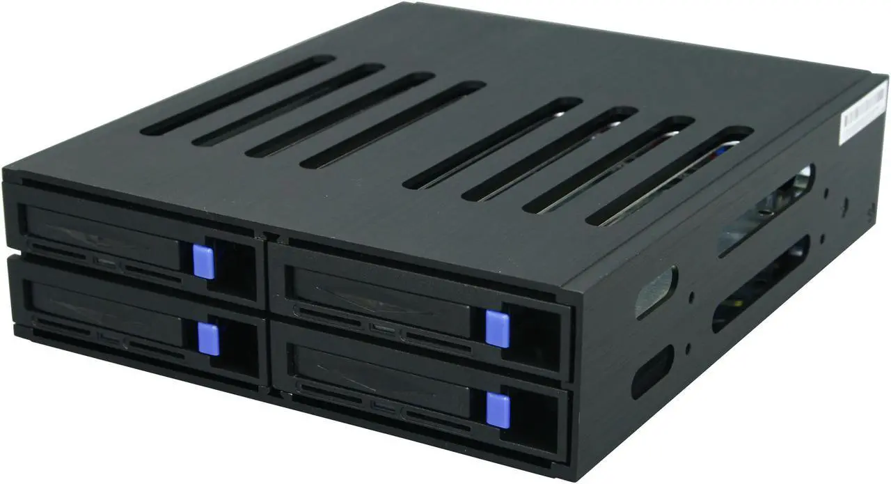 Main image of SNT SNT-SS425 RAID 0, 1, 5 (RAID card required) 4 x 2.5" HDD in 1 x 5.25" bay SAS/SATA 2.5" Hot Swap Backplane RAID cage