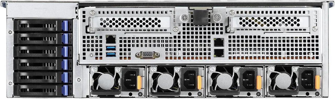 Alt view image 3 of 4 - Asrock Rack 3U8G+/C621 3U Rackmount Server Barebone Dual Socket LGA3647 Intel C621 8 GPU