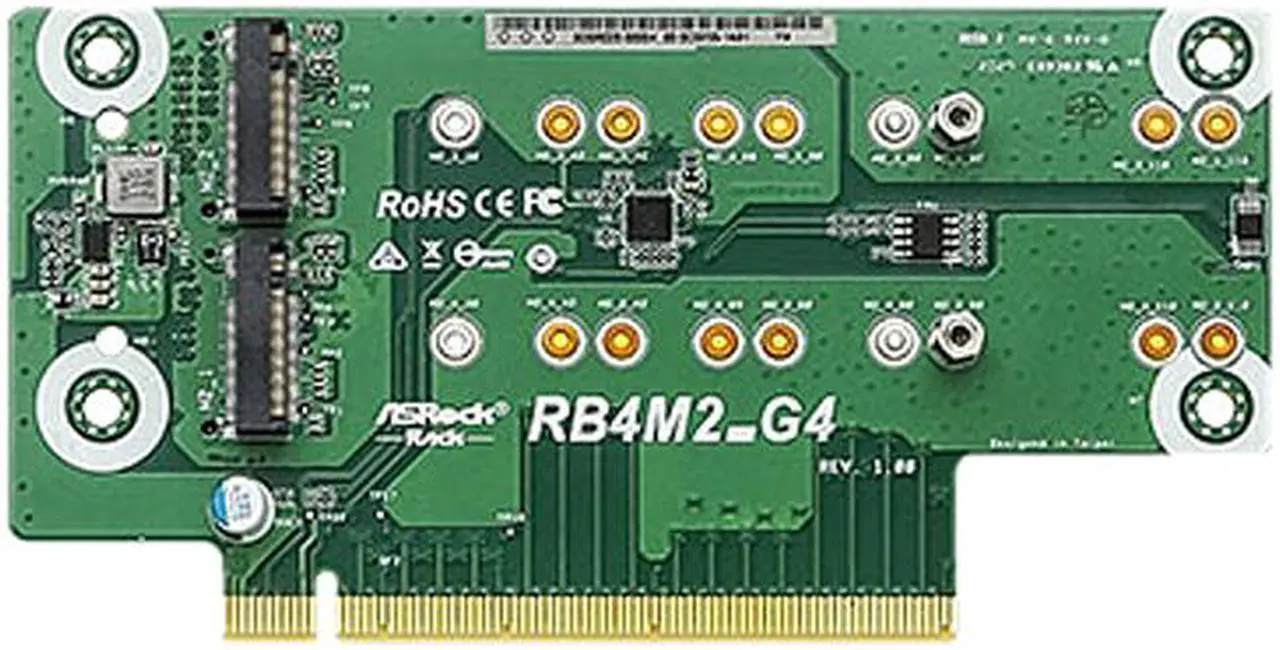 Main image of Asrock Rack Server Riser Card/Accessories RB4M2_G4 PCIe4.0 4xM.2 M-key