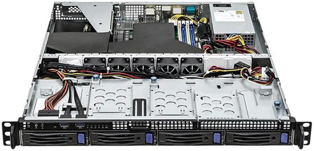 Alt view image 3 of 5 - Asrock Rack 1U4LW-X570 1U Rackmount Server Barebone 4 Bays Single Socket AM4 PGA 1331 AMD Ryzen 5000 Series