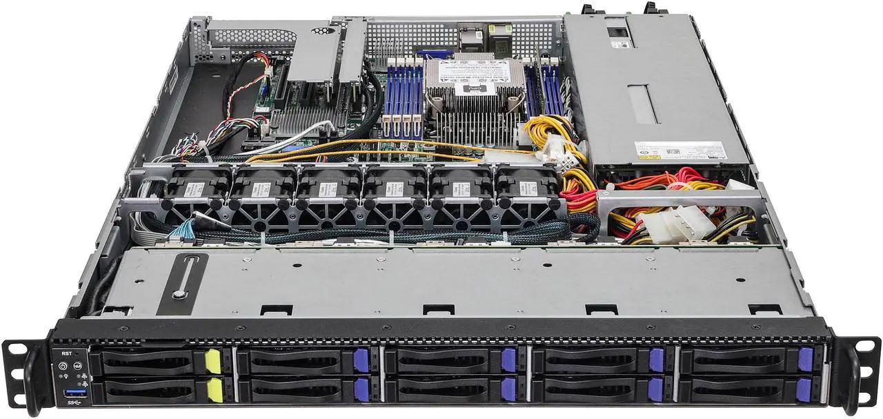 Alt view image 2 of 7 - ASRock Rack 1U8S2E-ICX/2T 1U Rackmount Server Barebone LGA 4189 Intel C621A, Supports DDR4 288-pin