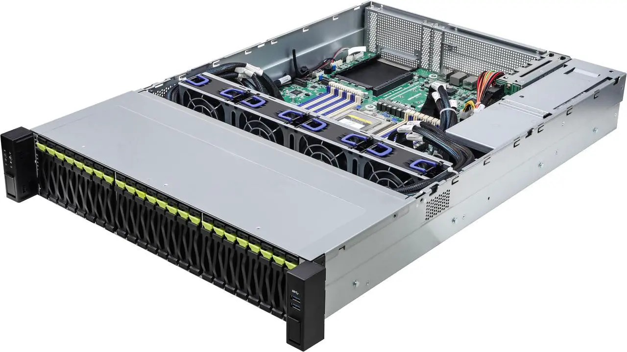 Main image of Asrock Rack 2U24E2S-ROME 2U Rackmount Storage Server Barebone 24 NVMe bays and 2 bays SATA/SAS AMD EPYC 7003 (with AMD 3D V-Cache Technology)/7002 series processors