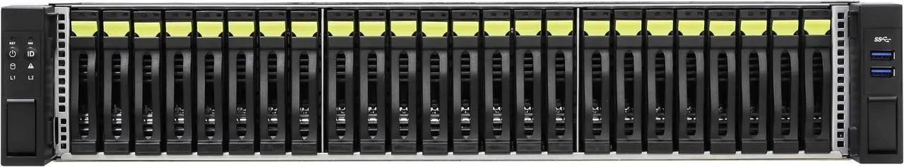 Alt view image 5 of 5 - Asrock Rack 2U24E2S-ROME 2U Rackmount Storage Server Barebone 24 NVMe bays and 2 bays SATA/SAS AMD EPYC 7003 (with AMD 3D V-Cache Technology)/7002 series processors
