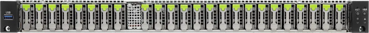 Alt view image 3 of 5 - ASRock Rack Server Barebone 1U24E1S-GENOA/2L2T 24 Hot-swap E1.S Single Socket SP5 (LGA 6096), supports AMD EPYC™ 9004 (with AMD 3D V-Cache™ Technology) and 97x4 series processors