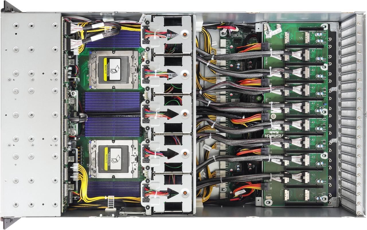 Alt view image 4 of 5 - ASRock Rack Server GPU Barebone 4U8G-GENOA2 Dual Socket SP5 (LGA 6096), AMD EPYC™ 9005*/9004 8GPU