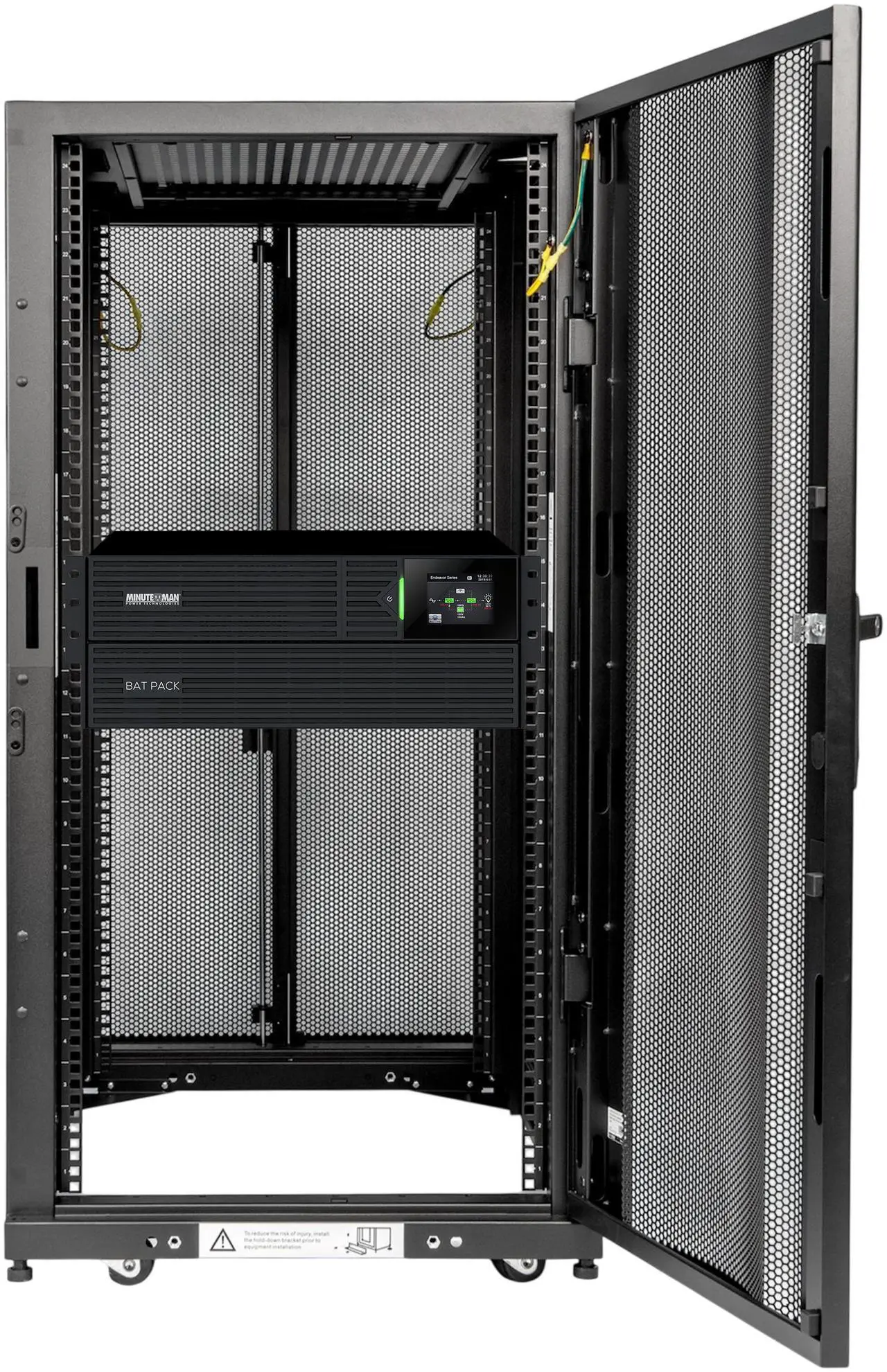 Minuteman MMCAB24S6K Power Cabinet - Half-height, 24U cabinet enclosure ...
