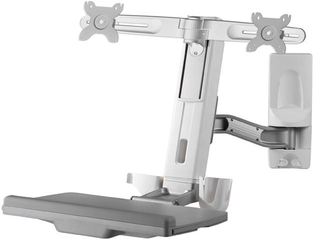 Amer AMR2WS Single Arm Wall Mount Workstation (for Dual Display and Keyboard)