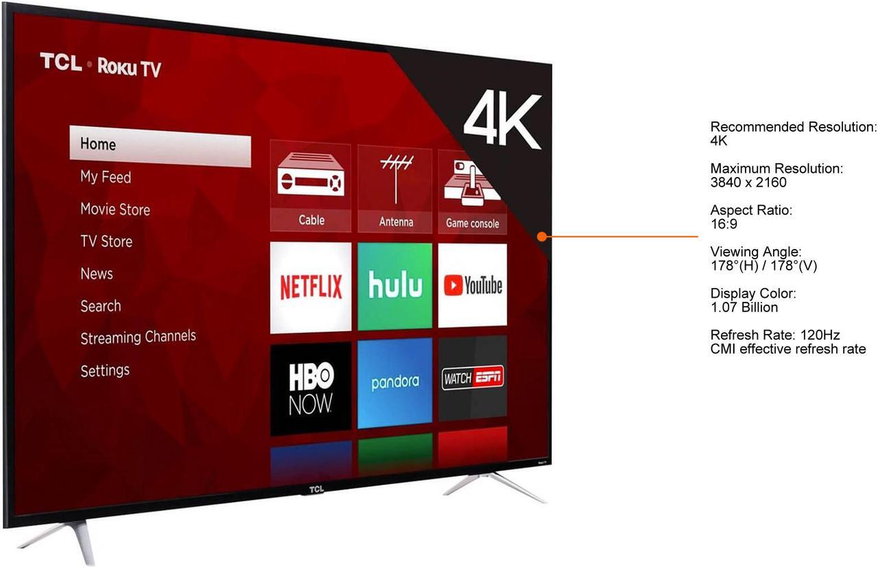 Alt view image 5 of 7 - TCL 75S425 75 inch 4-Series Roku 4K UltraHD