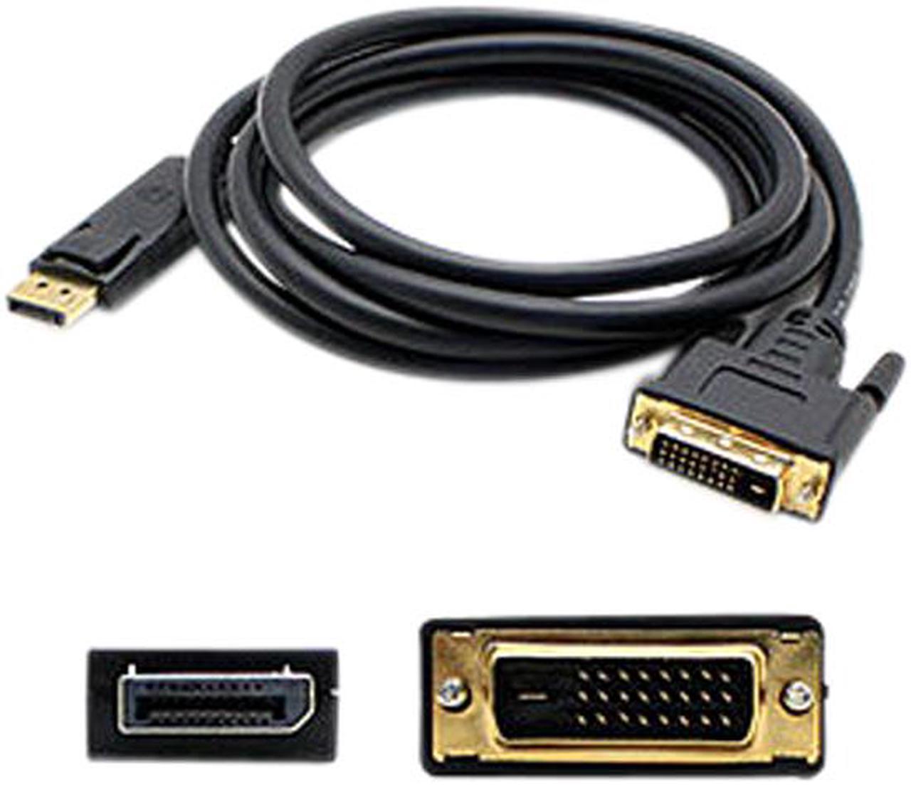 AddOn DISPLAYPORT2DVI6F AddOn 1.82m (6.00ft) DisplayPort Male to DVI-D Dual Link (24+1 pin) Male Black Adapter Cable - 100% compatible with select devices.