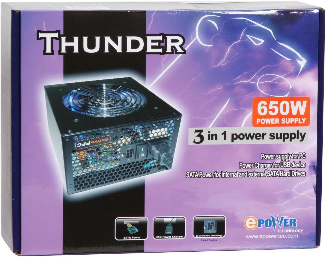 Alt view image 10 of 10 - ePOWER EP-650-TD1 650 W ATX12V Active PFC Power Supply