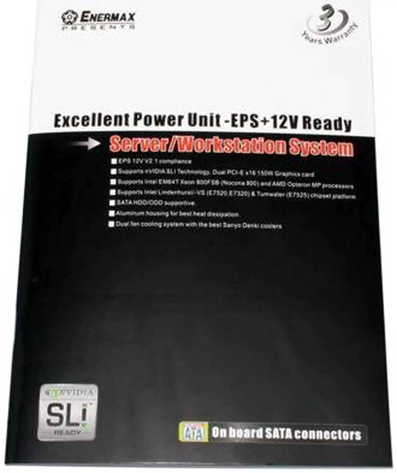 Alt view image 9 of 9 - ENERMAX EG651AX-VH 550 W EPS12V SLI Certified CrossFire Ready 80 PLUS SILVER Certified Active PFC Power Supply