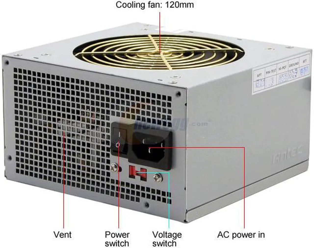 Alt view image 2 of 9 - Antec TRUEPOWERII TPII-480 480 W ATX12V 2.01 SLI Ready Power Supply