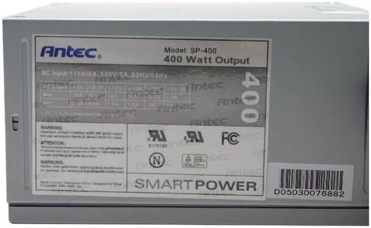 Alt view image 4 of 8 - Antec SmartPower 2.0 SP-400 400 W ATX12V Power Supply
