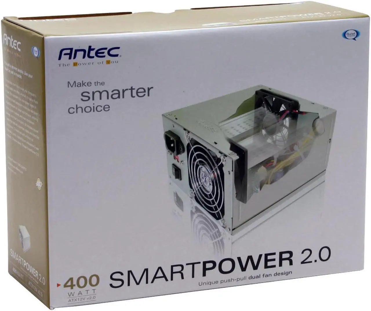 Alt view image 8 of 8 - Antec SmartPower 2.0 SP-400 400 W ATX12V Power Supply
