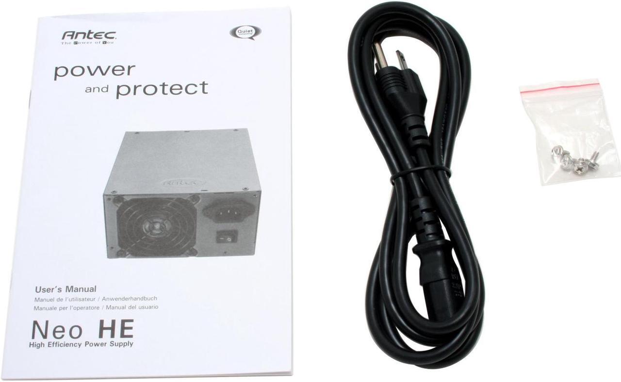Alt view image 5 of 7 - Antec NeoPower NeoHE 380 380 W ATX12V SLI Certified CrossFire Ready Modular Active PFC Power Supply