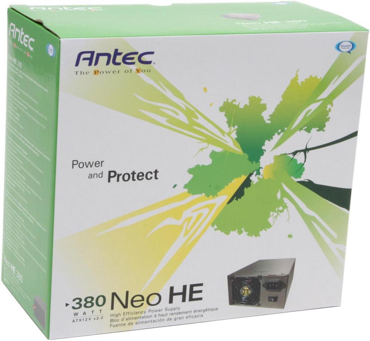 Alt view image 6 of 7 - Antec NeoPower NeoHE 380 380 W ATX12V SLI Certified CrossFire Ready Modular Active PFC Power Supply