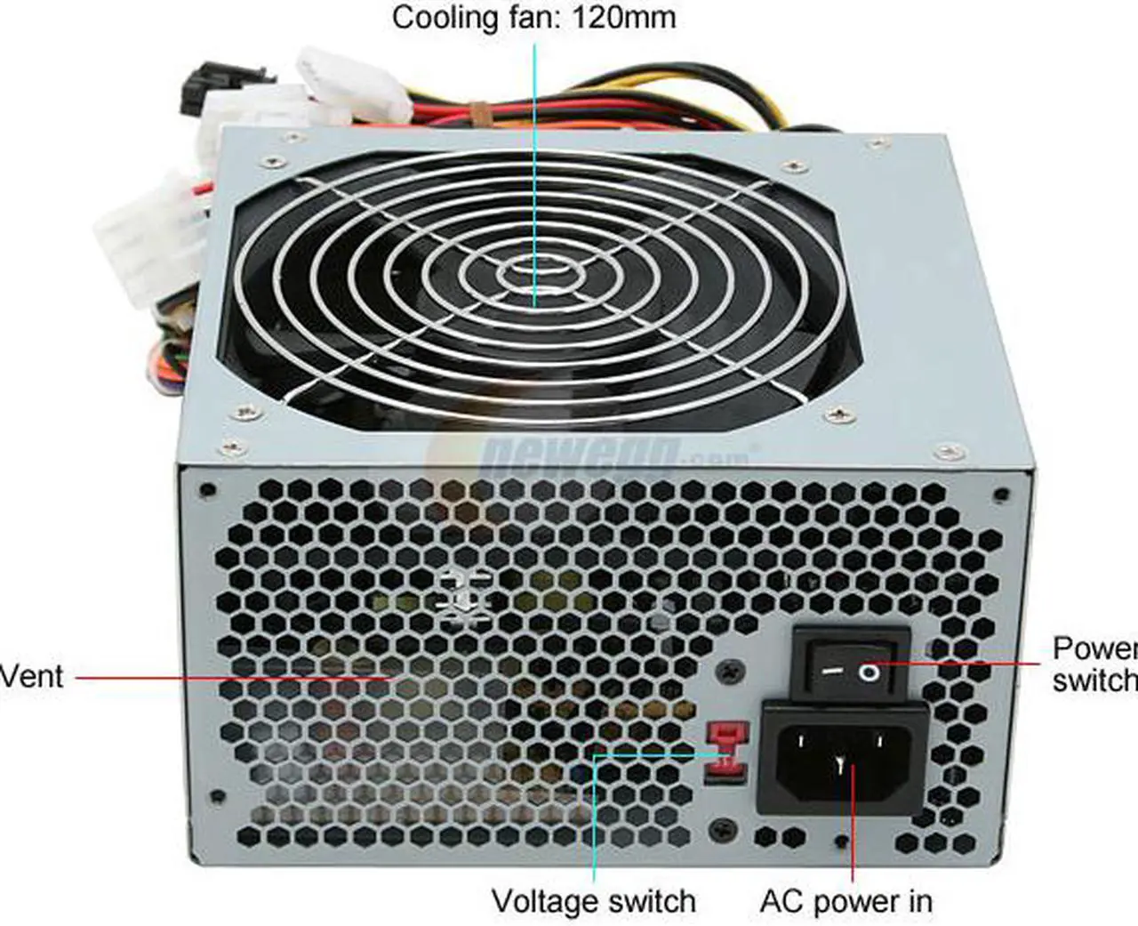 Alt view image 4 of 9 - FSP Group AX500-PN Max: 450W Peak: 500W ATX2.2     Power Supply