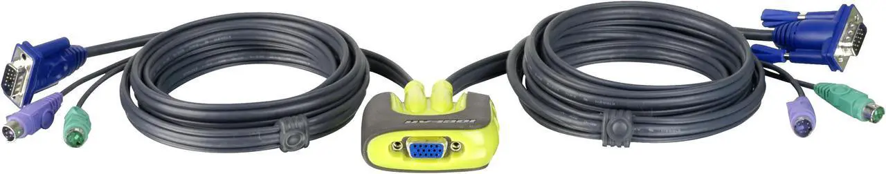 Main image of IOGEAR GCS62 MiniView Micro PS/2 KVM Switch with Cables