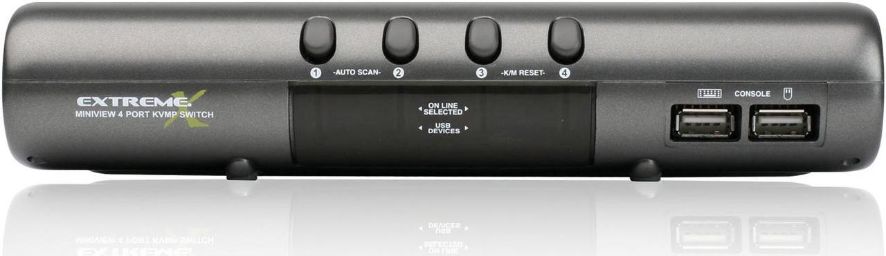 Main image of IOGEAR GCS1734 4-port MiniView Extreme Multimedia KVMP Switch Kit w/Cables