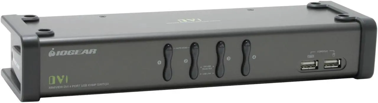 Alt view image 2 of 5 - IOGEAR GCS1764 4-Port DVI KVMP Switch USB Console, USB Peripherals, Audio