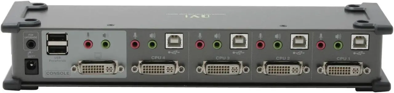Alt view image 3 of 5 - IOGEAR GCS1764 4-Port DVI KVMP Switch USB Console, USB Peripherals, Audio
