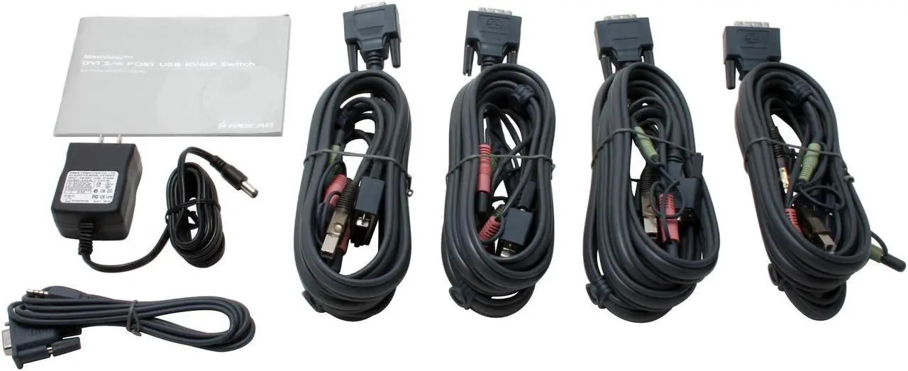 Alt view image 4 of 5 - IOGEAR GCS1764 4-Port DVI KVMP Switch USB Console, USB Peripherals, Audio