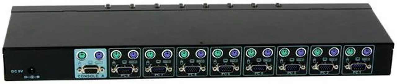 Alt view image 2 of 4 - Zonet KVM3008 8 Port KVM Switch w/OSD