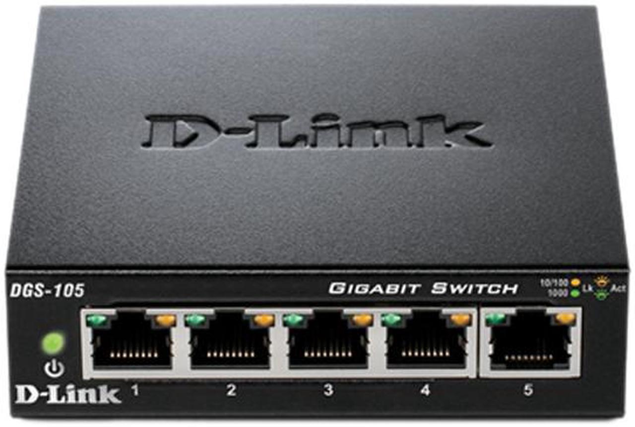 D-Link DGS-105 Unmanaged 5-Port Gigabit Switch