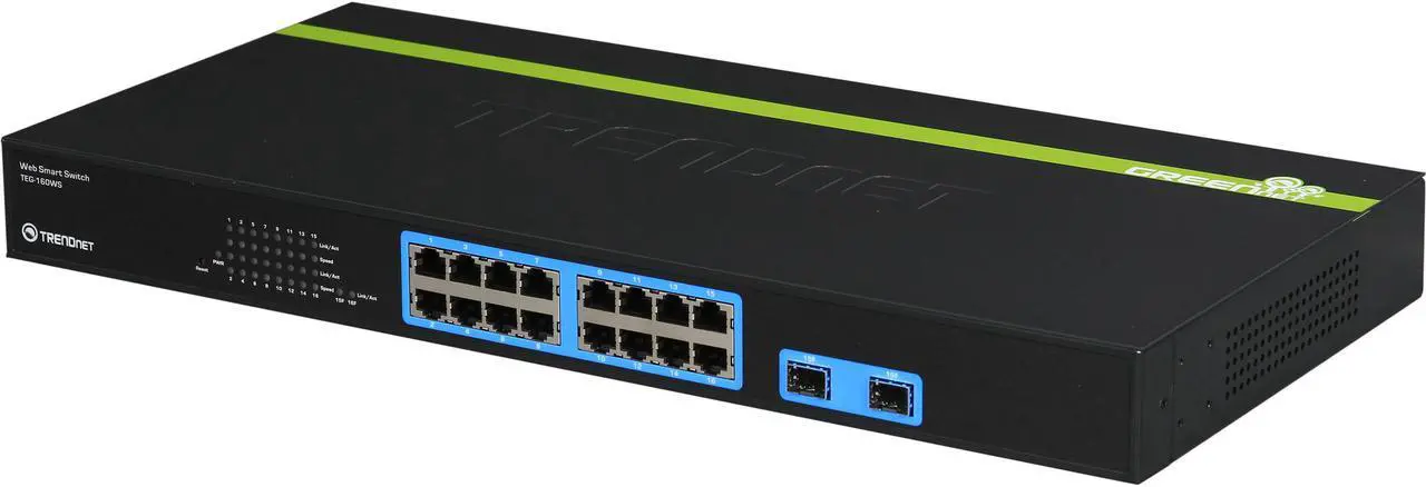 Main image of TRENDnet TEG-160WS Smart Gigabit Web Smart Switch. Limited Life Time Warranty