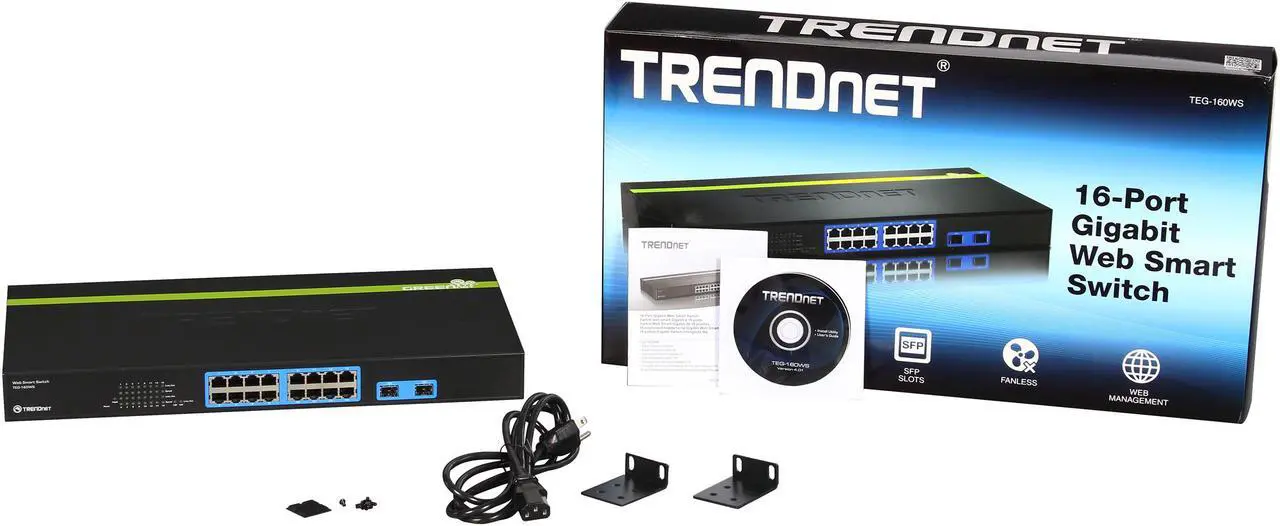 Alt view image 6 of 5 - TRENDnet TEG-160WS Smart Gigabit Web Smart Switch. Limited Life Time Warranty