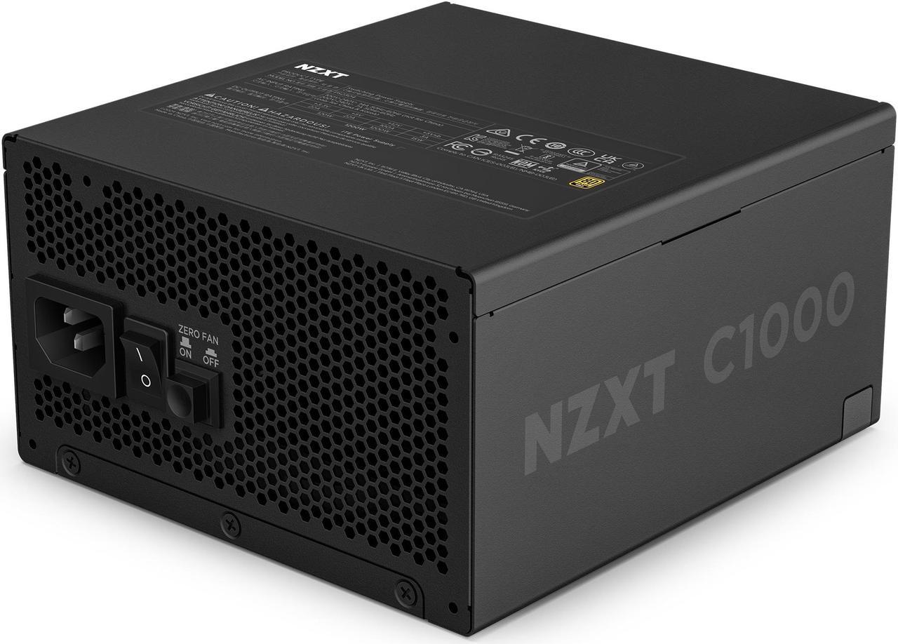 NZXT ATX 3.1 1000 Watt 80 Plus Gold Fully Modular Power Supply - Black - PA-0G2BB-US