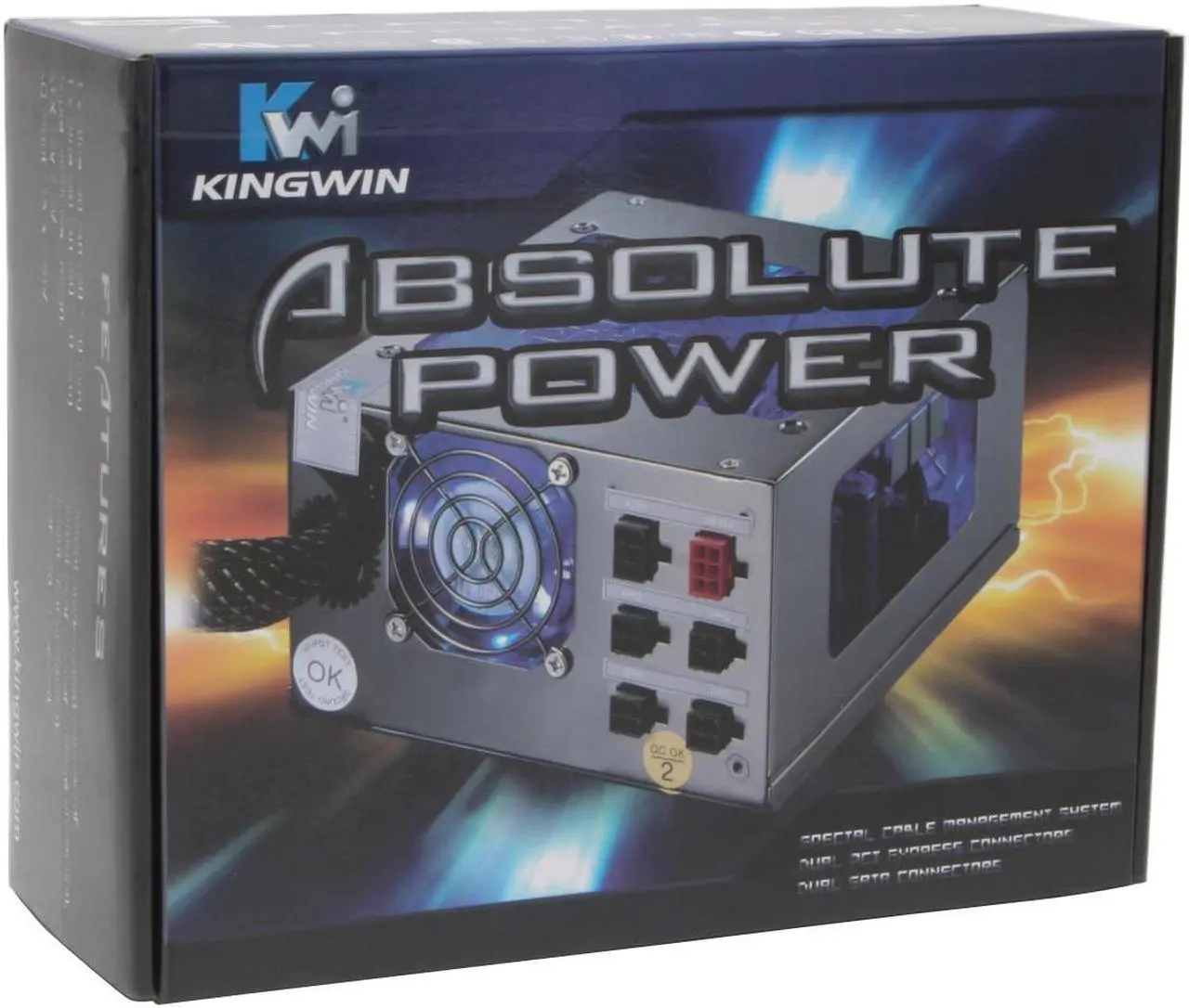 Alt view image 8 of 8 - KINGWIN ABT-600CW 600W ATX 12V Ver.2.2 SLI Certified CrossFire Ready Modular Power Supply