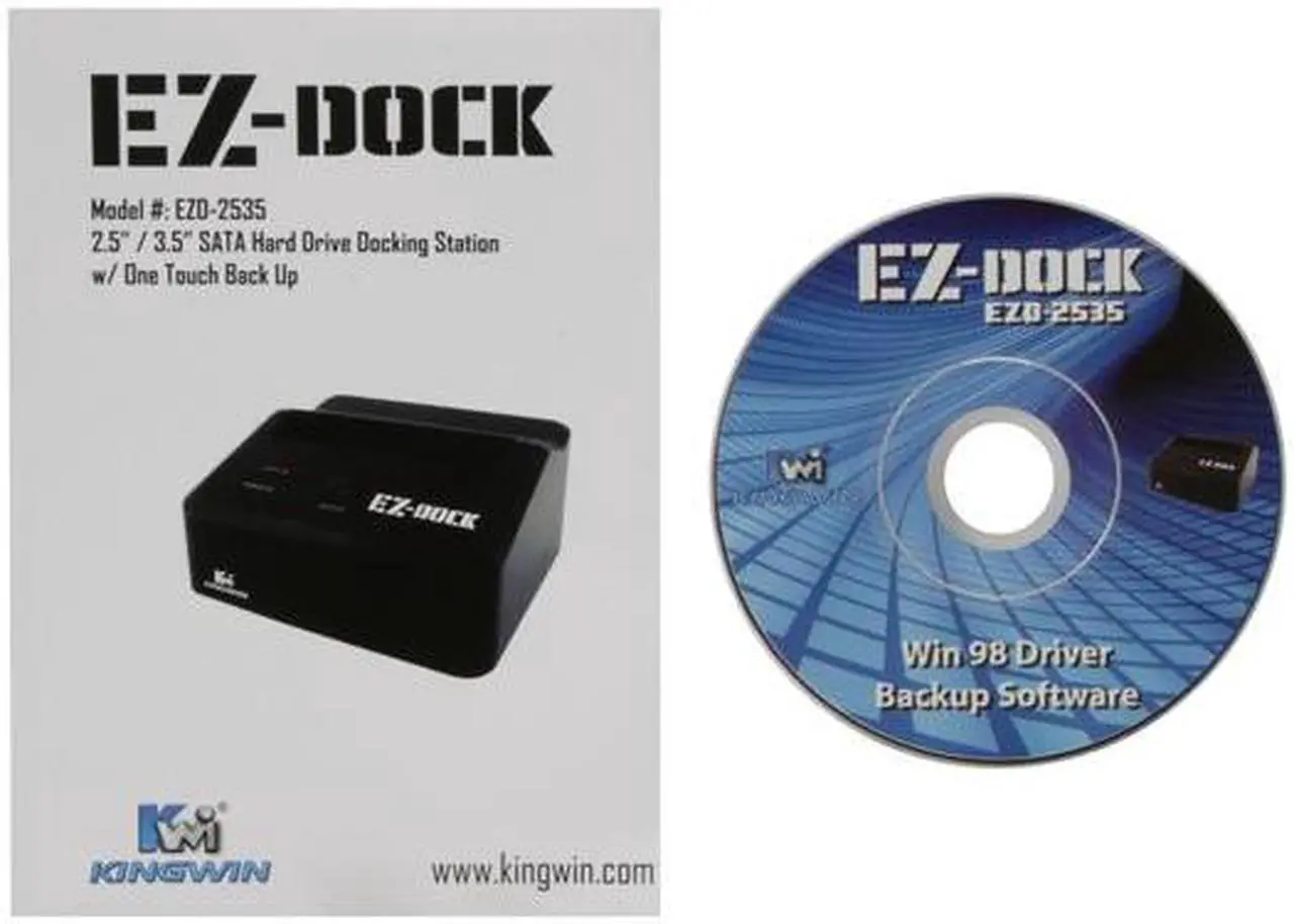 Alt view image 9 of 10 - KINGWIN EZD-2535 2.5" & 3.5" Black SATA USB 2.0 & eSATA Hard Drive Docking Station