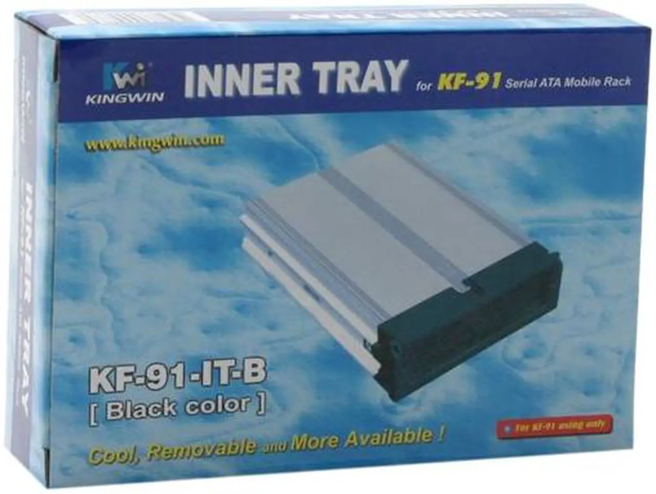 Alt view image 4 of 4 - KINGWIN KF-91-IT-BK SATA HDD Aluminum Mobile Rack Tray