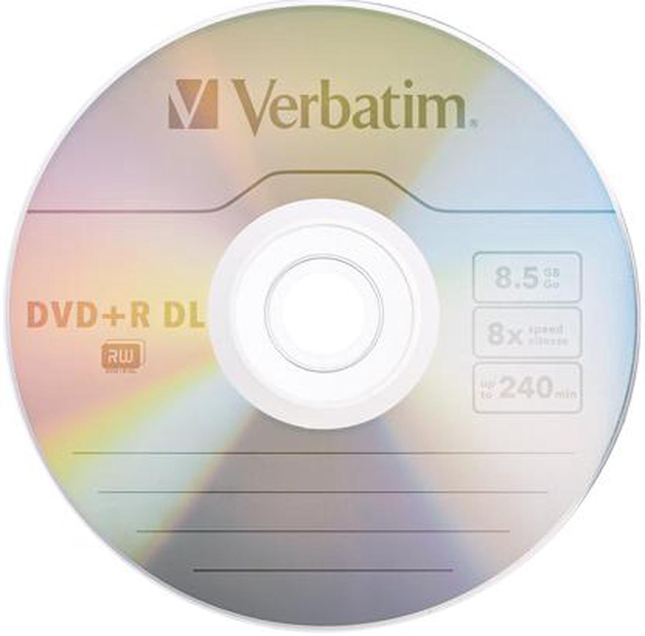 Alt view image 2 of 2 - Verbatim DVD+R DL 8.5GB 8X with Branded Surface - 20pk Spindle