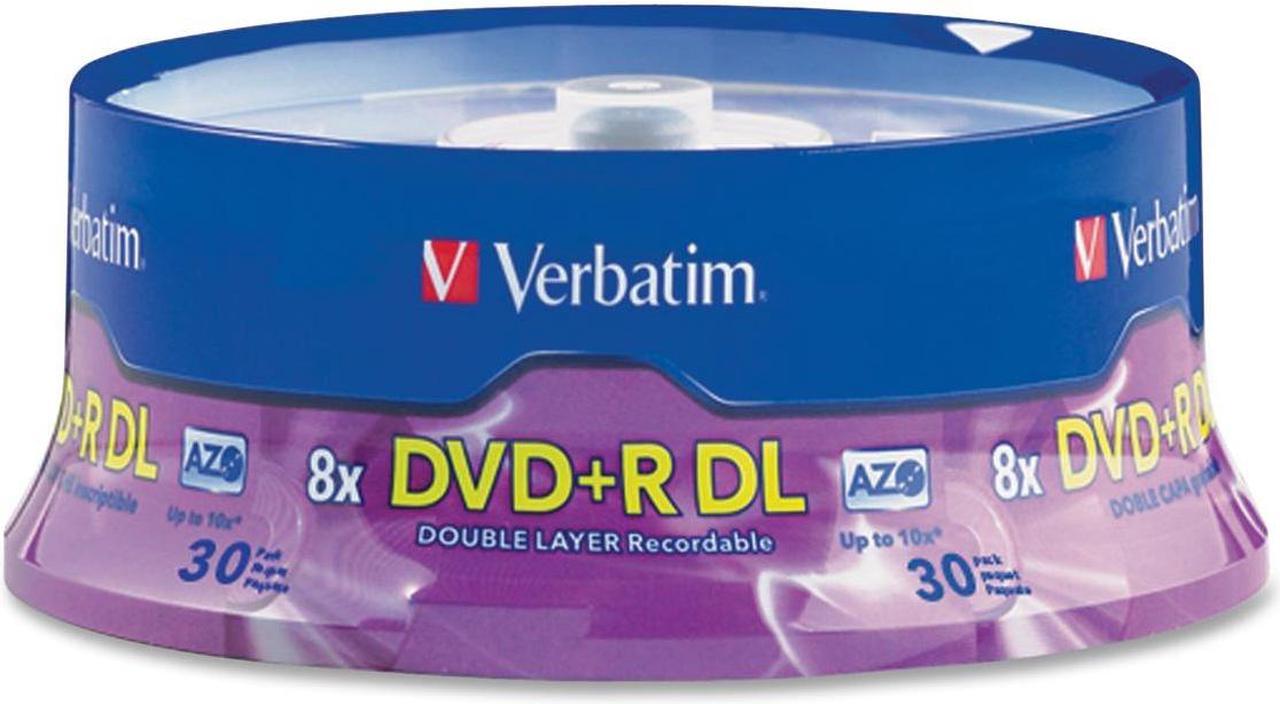 Verbatim 8.5 GB 8X DVD+R DL 30 Packs Disc - Model 96542