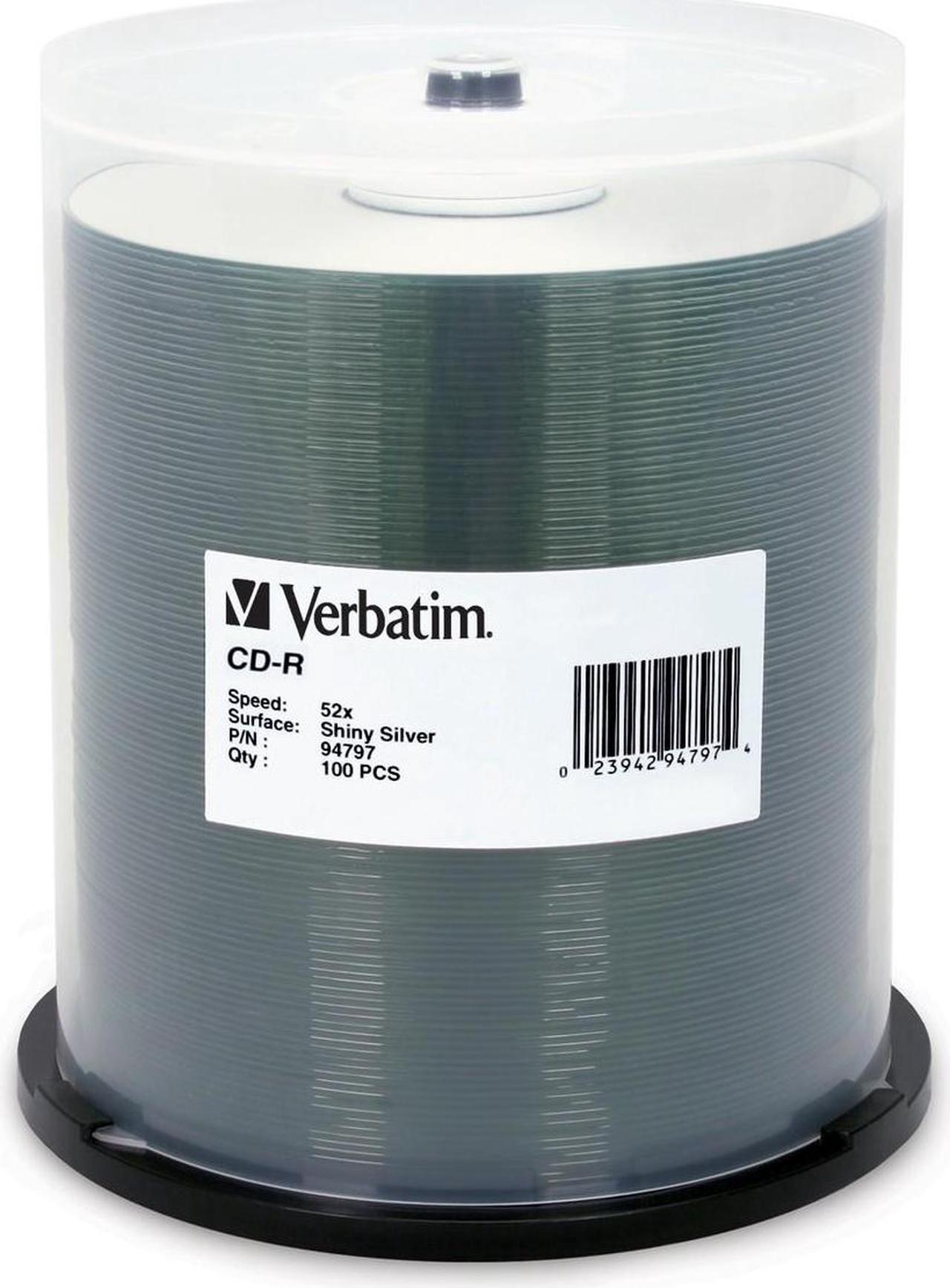 Verbatim 700MB 52X CD-R 100 Packs Spindle Media Model 94797