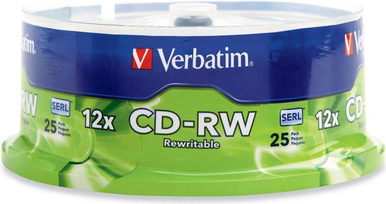 Verbatim 700MB 12X CD-RW 25 Packs Spindle Media Model 95155