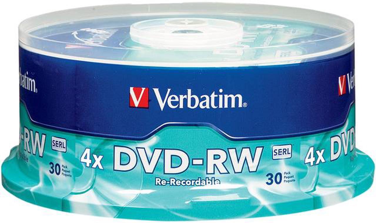 Verbatim 4.7GB 4X DVD-RW 30 Packs Spindle Disc Model 95179