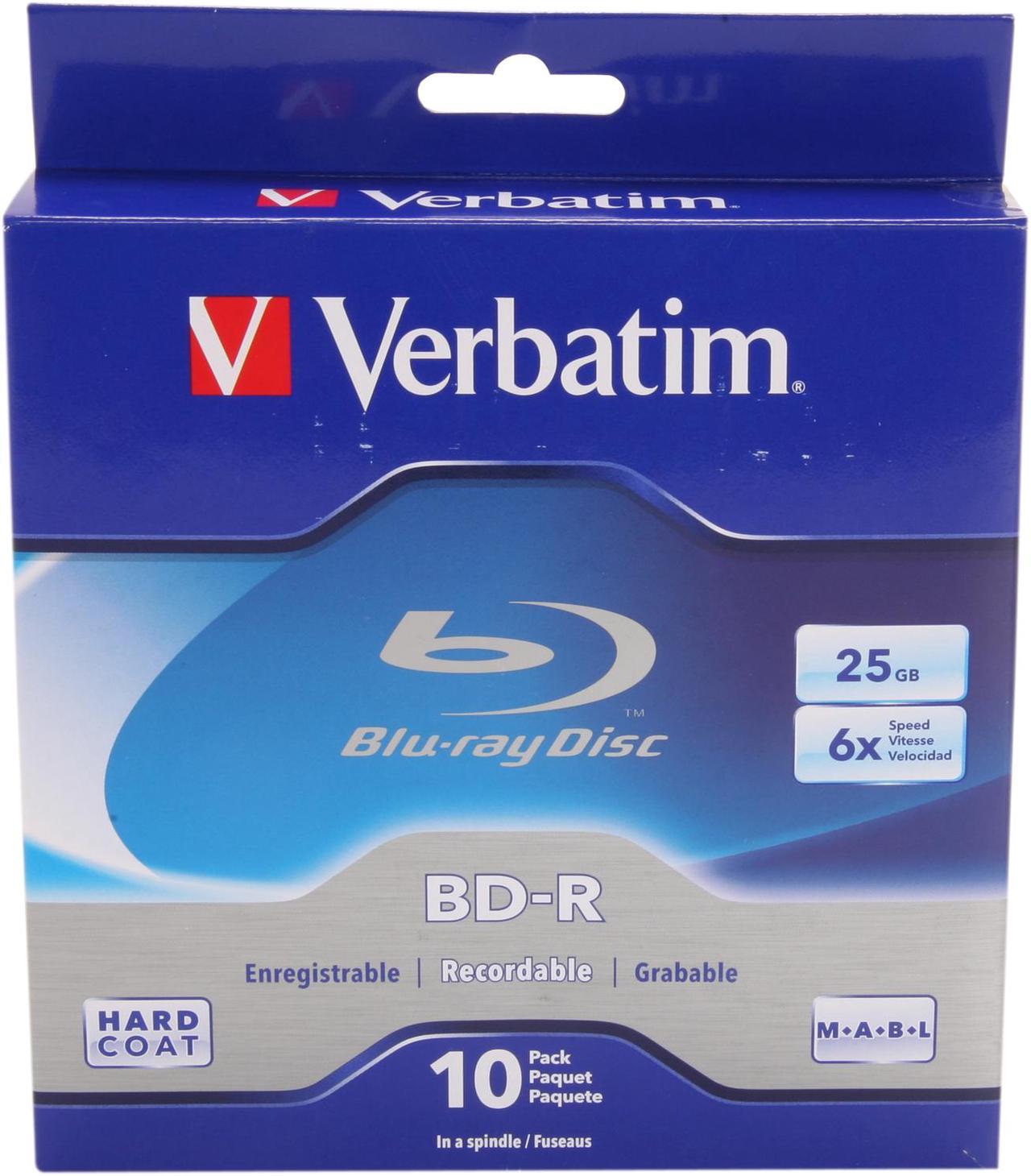 Verbatim 25GB 6X BD-R 10 Packs Spindle Disc Model 97238