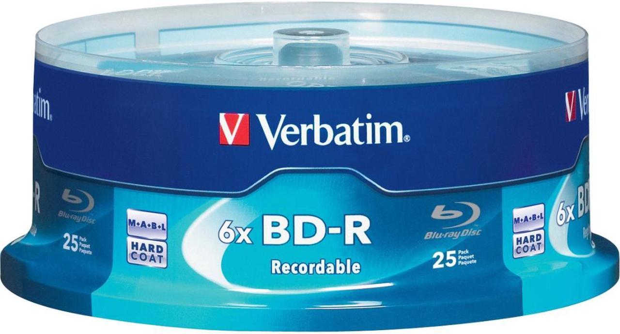 Verbatim 25GB 6X BD-R 25 Packs Spindle Disc Model 97457