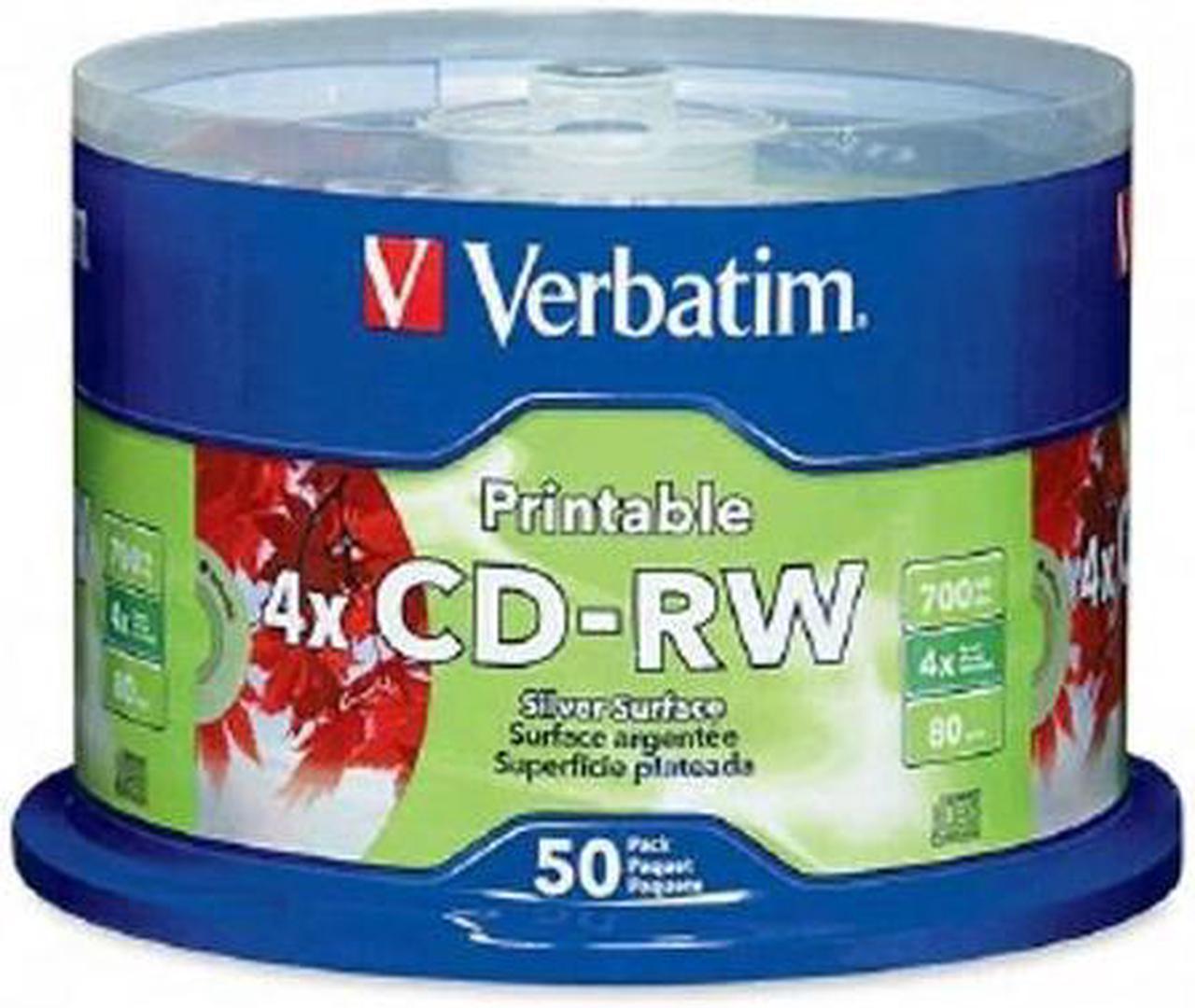 Verbatim DataLifePlus 700MB 2X - 4X CD-RW 50 Packs Spindle Media Model 95159